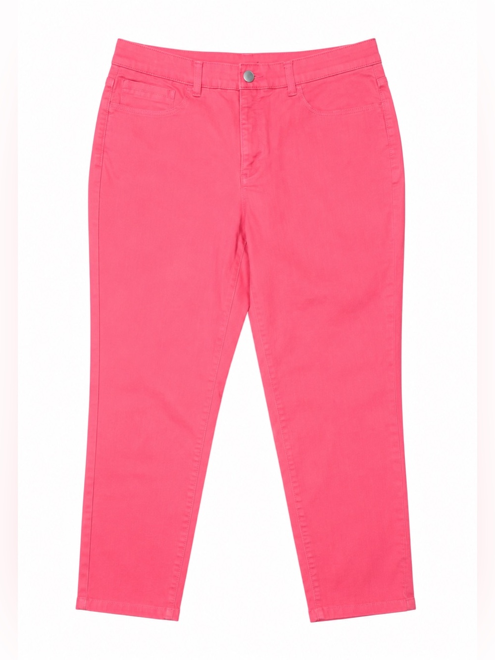 Christopher & Banks Signature Slimming Petite 14P Coral Crop Ankle Pants Stretch